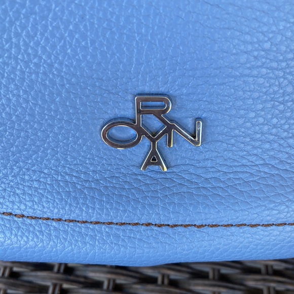 orYANY.  NEW WITH DUSTBAG. BEAUTIFUL SKYBLUE BAG. 100% LEATHER.  NWT - Picture 4 of 13